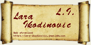 Lara Ikodinović vizit kartica